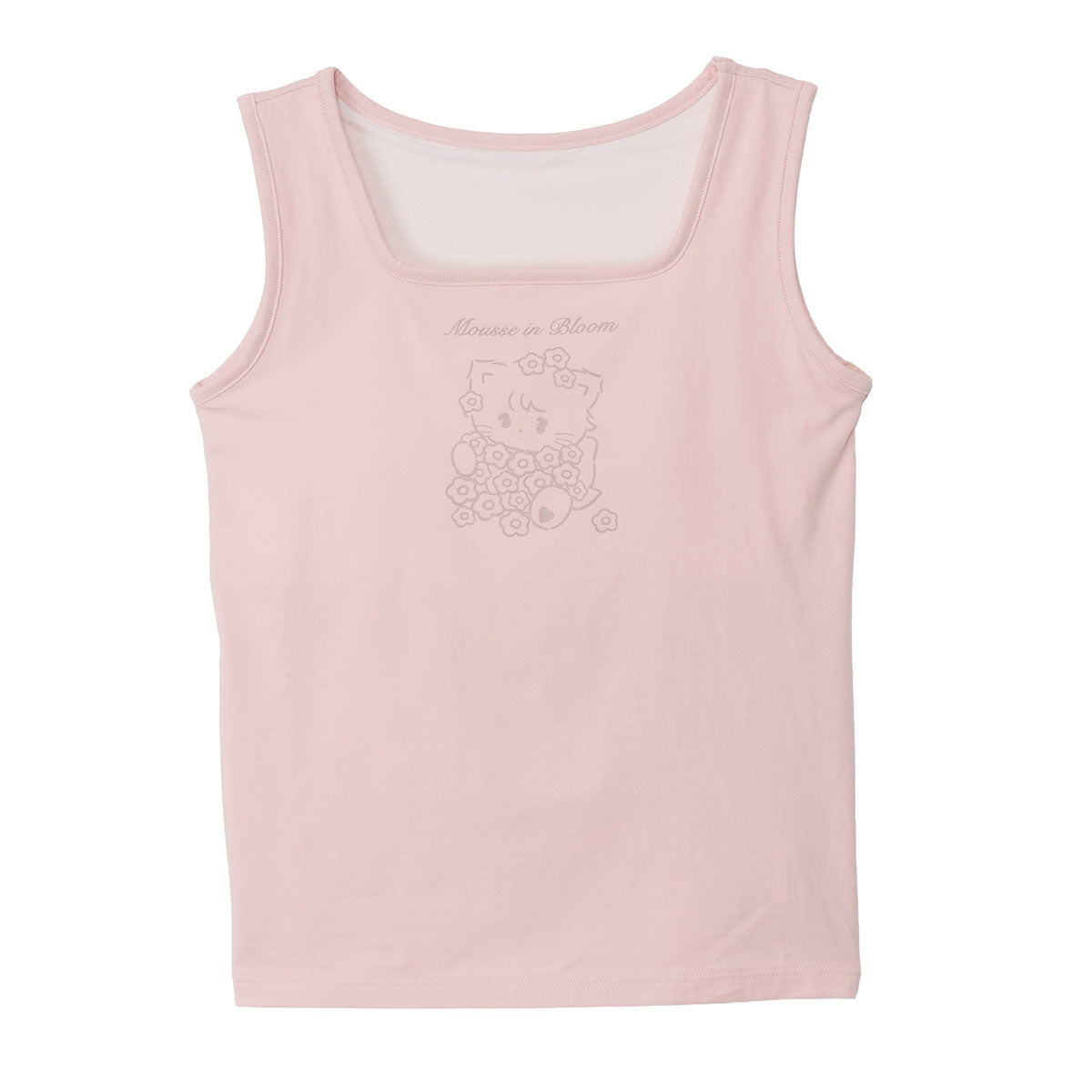 Lil ala mode カップ付きタンクトップ Bloom ムース ピンク – Lil ala