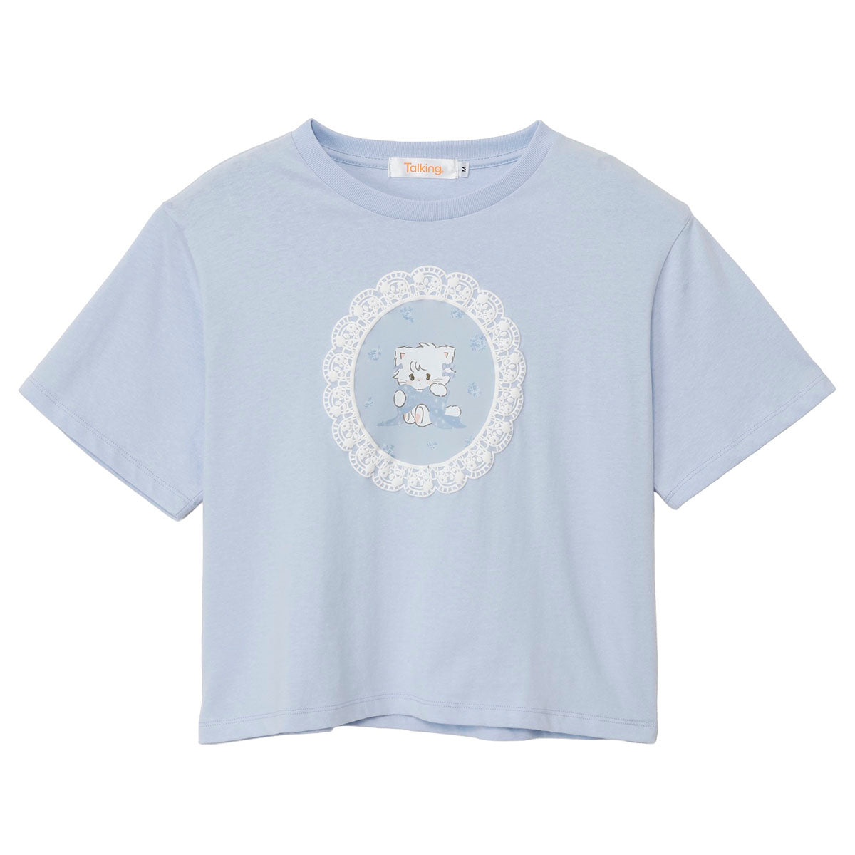 Lil ala mode Tシャツ Lace Frame MOUSSE ブルー – Lil ala mode store