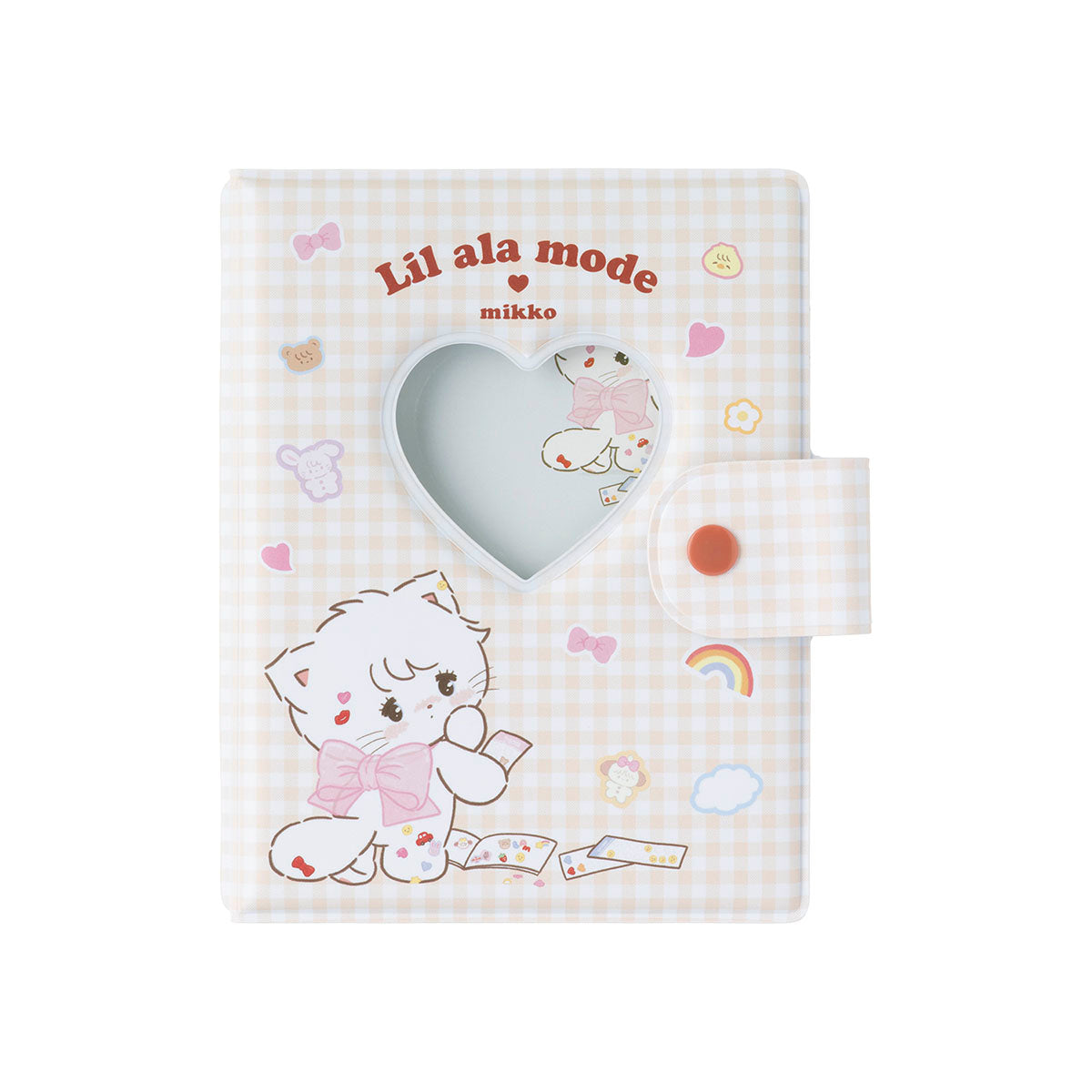 シール手帳♡ Lil ala mode 台紙付きバインダーシール手帳（ギンガムチェック