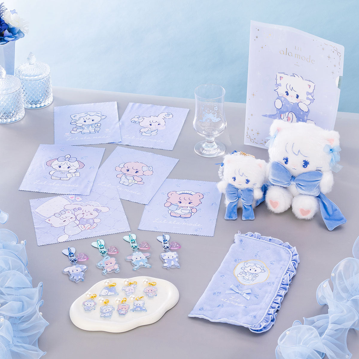 Lil ala mode Blueシリーズ 箔押しクリアファイル