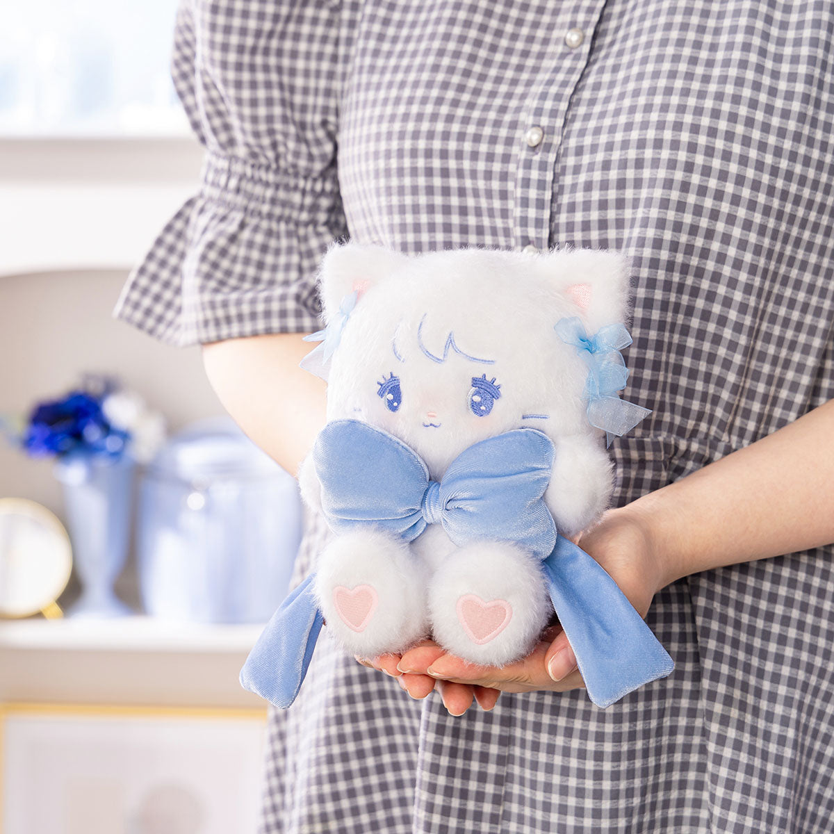 Lil ala mode おすわりぬいぐるみ（ブルーカラーなムース）