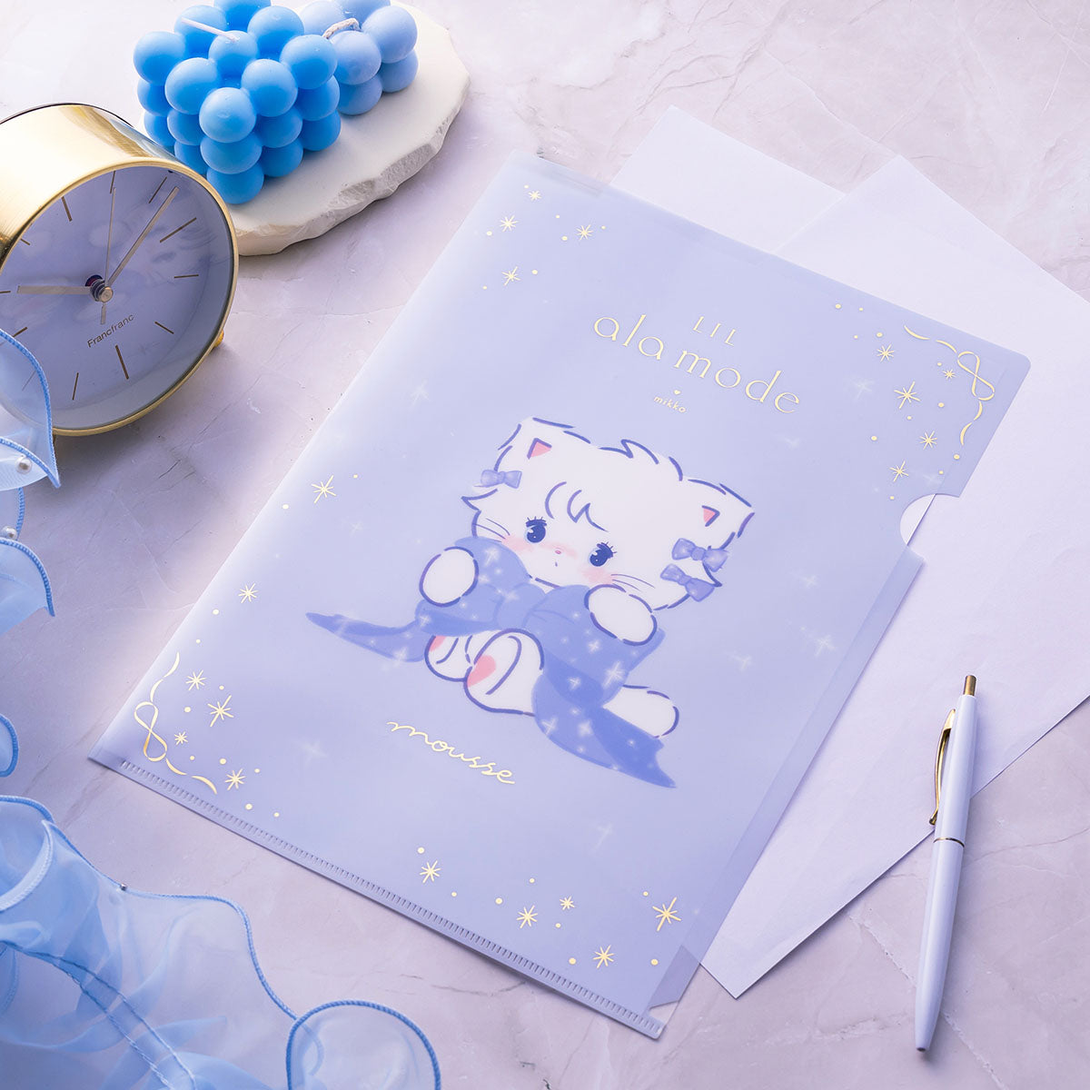 Lil ala mode Blueシリーズ 箔押しクリアファイル – Lil ala mode store