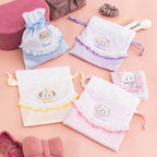 Lil ala mode ほどよいサイズのレース付き巾着（スフレ）