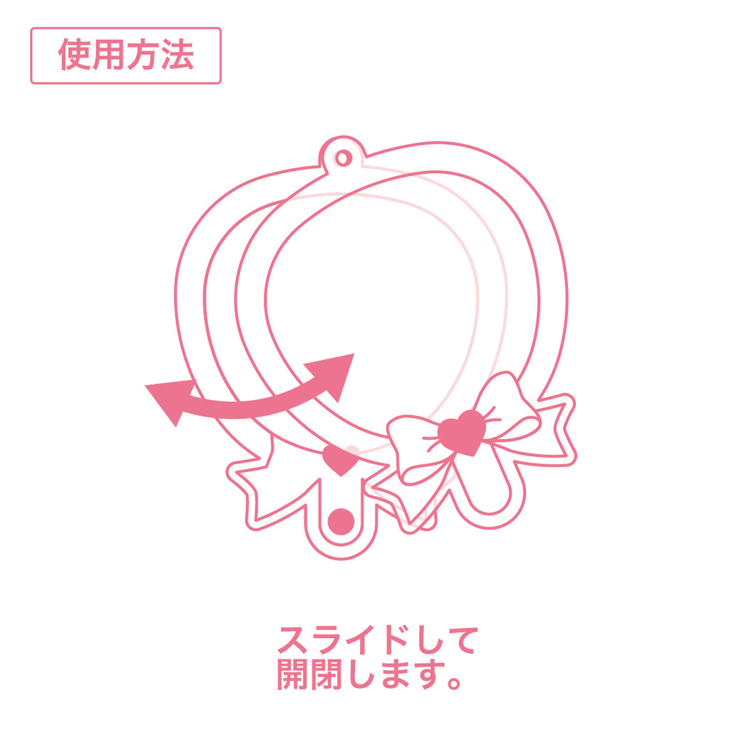 Lil ala mode うちわ型♡スライドフォトキーホルダー（ムース）