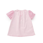 Lil ala mode 袖ギンガムチェックTシャツ（ピンク）