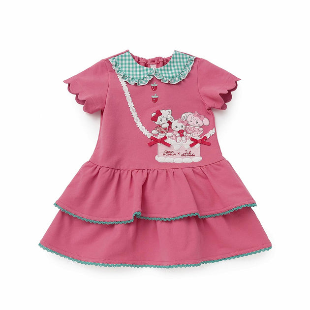 Lil ala mode ポシェット風ティアードフリルワンピース キャミー