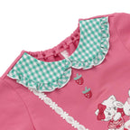 Lil ala mode ポシェット風ティアードフリルワンピース キャミー&ムース（ローズ）