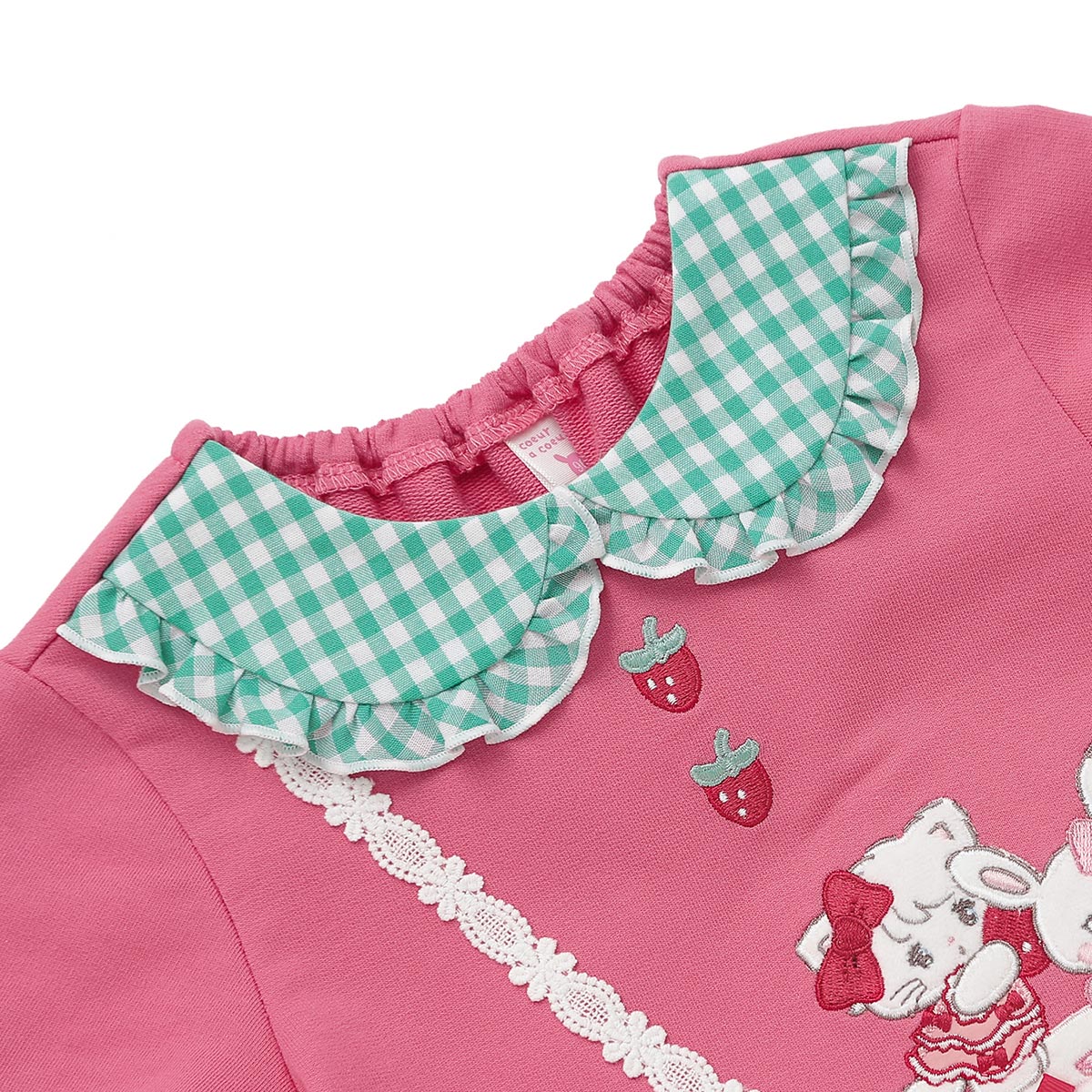 Lil ala mode ポシェット風ティアードフリルワンピース キャミー&ムース（ローズ）