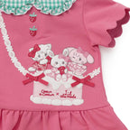 Lil ala mode ポシェット風ティアードフリルワンピース キャミー&ムース（ローズ）