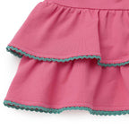 Lil ala mode ポシェット風ティアードフリルワンピース キャミー&ムース（ローズ）