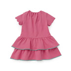 Lil ala mode ポシェット風ティアードフリルワンピース キャミー&ムース（ローズ）