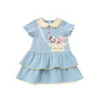 Lil ala mode ポシェット風ティアードフリルワンピース キャミー&ムース（サックス）