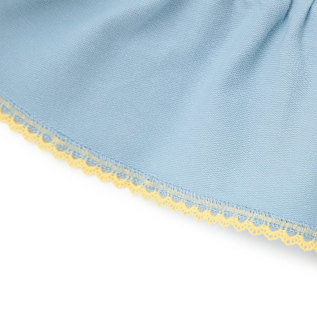 Lil ala mode ポシェット風ティアードフリルワンピース キャミー&ムース（サックス）