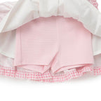 Lil ala mode インナーパンツ付きティアードスカート（ピンク）