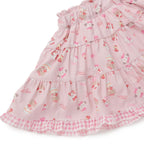 Lil ala mode インナーパンツ付きティアードスカート（ピンク）