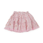 Lil ala mode インナーパンツ付きティアードスカート（ピンク）