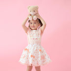 Lil ala mode インナーパンツ付きティアードスカート（オレンジ）