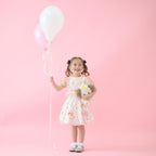 Lil ala mode インナーパンツ付きティアードスカート（オレンジ）