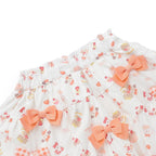 Lil ala mode インナーパンツ付きティアードスカート（オレンジ）