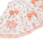 Lil ala mode インナーパンツ付きティアードスカート（オレンジ）