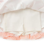 Lil ala mode インナーパンツ付きティアードスカート（オレンジ）