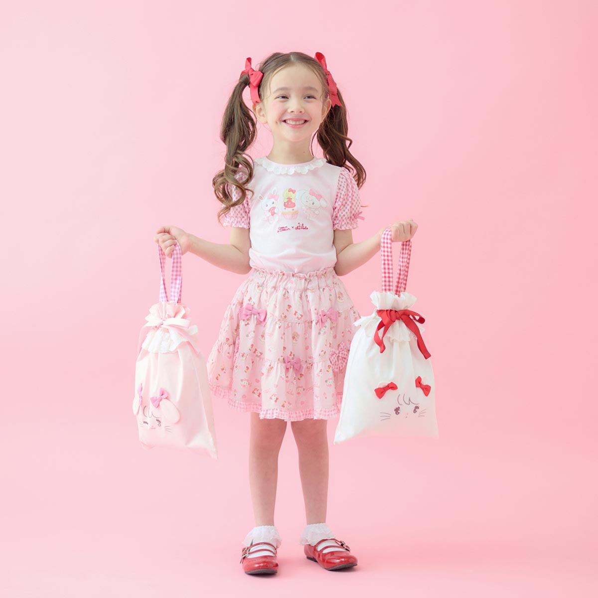 Lil ala mode ギャザーバッグ（ムース）