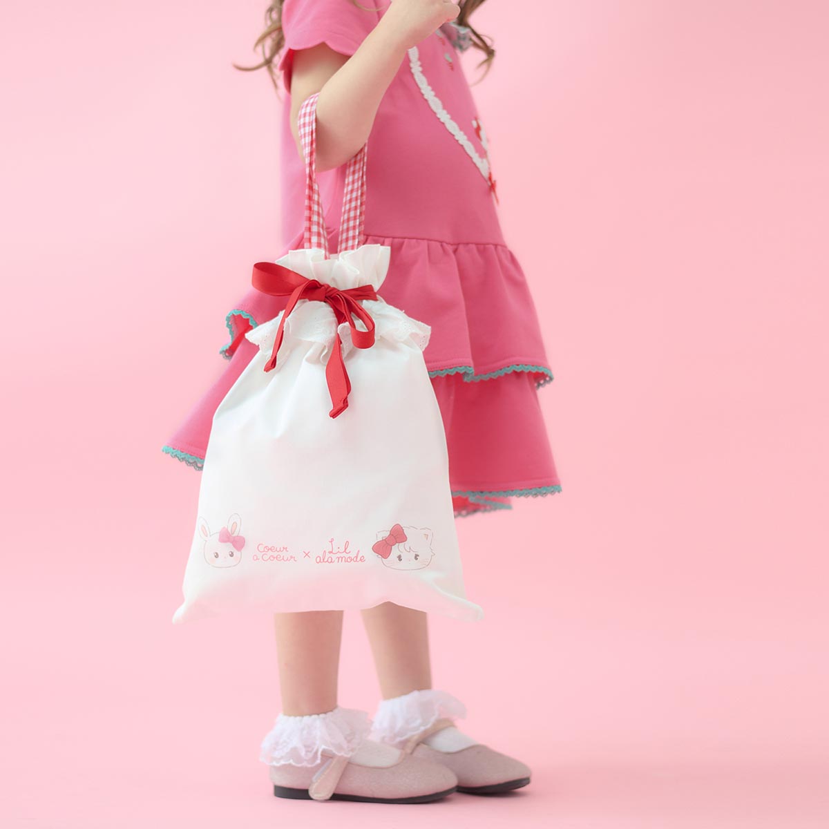 Lil ala mode ギャザーバッグ（ムース）