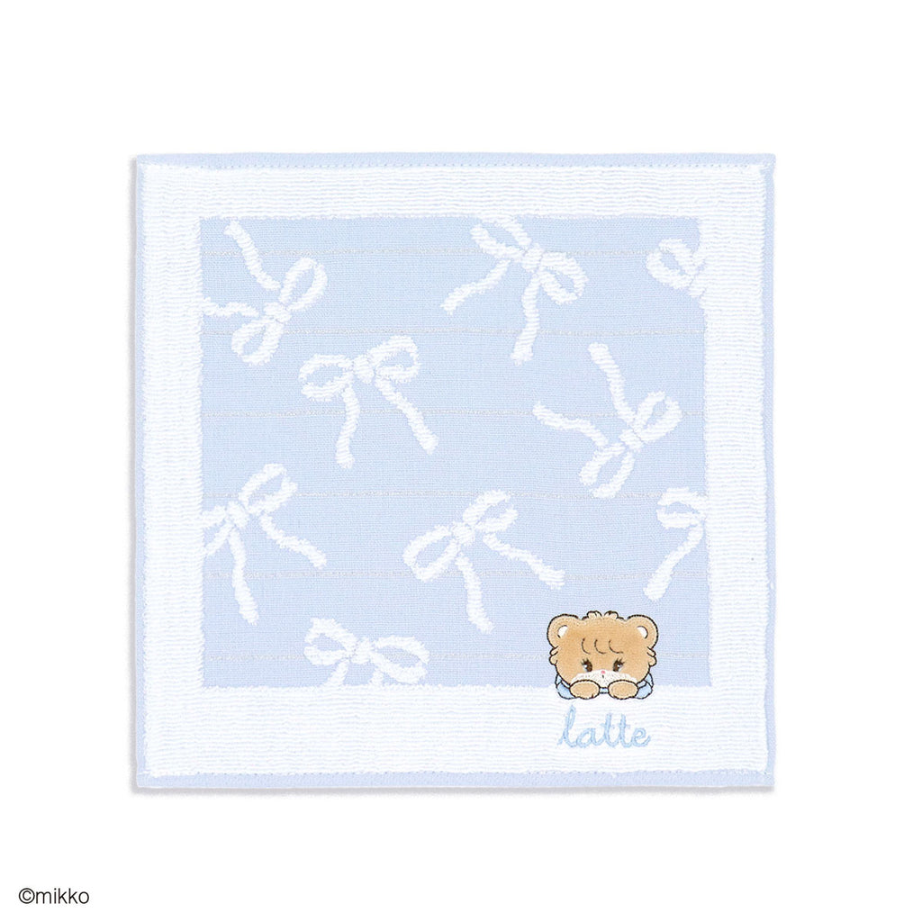 Lil ala mode リボンリボン タオルハンカチ（ブルー）