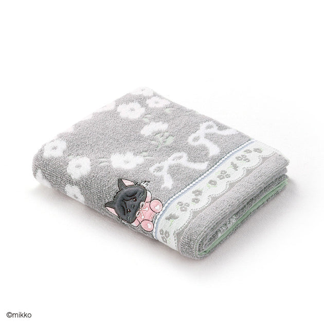 Lil ala mode フルール フェイスタオル グレー – Lil ala mode store