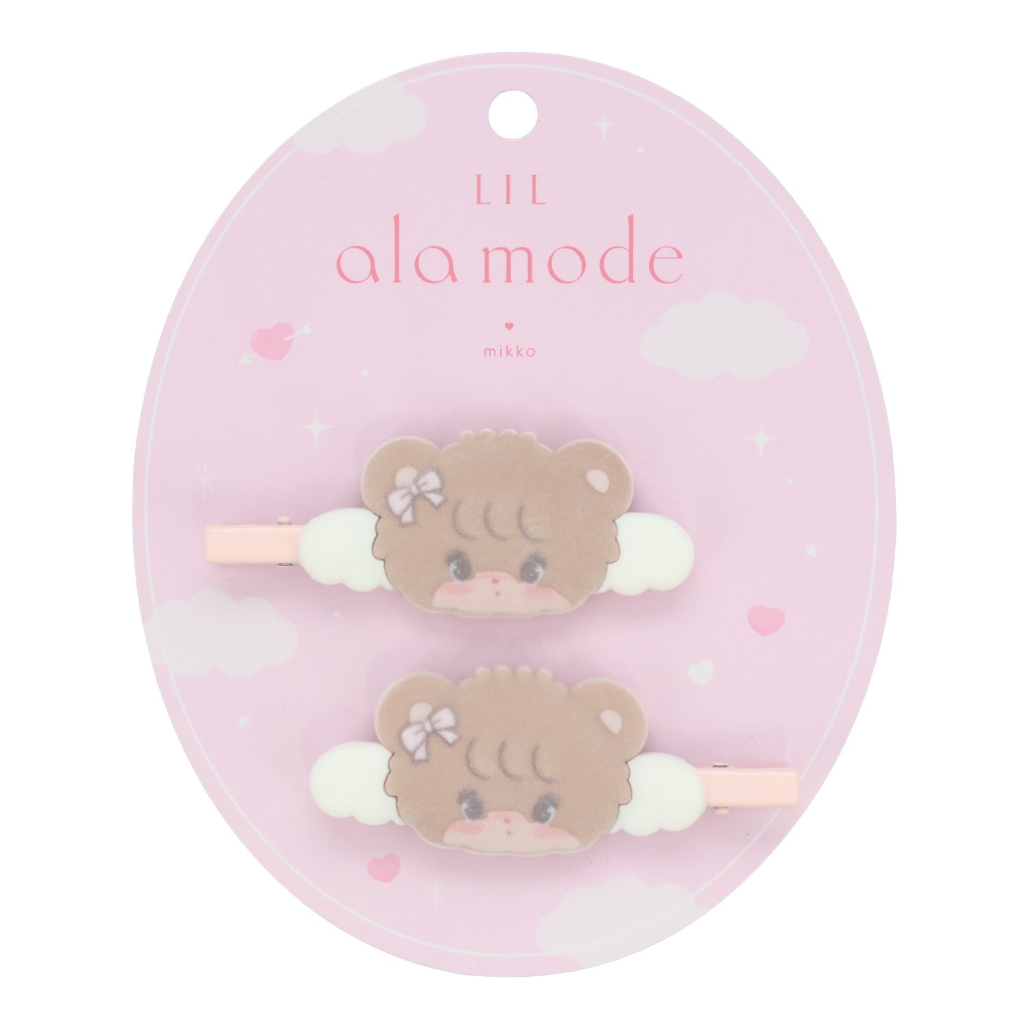 Lil ala mode フロッキー前髪クリップ（ラテ）