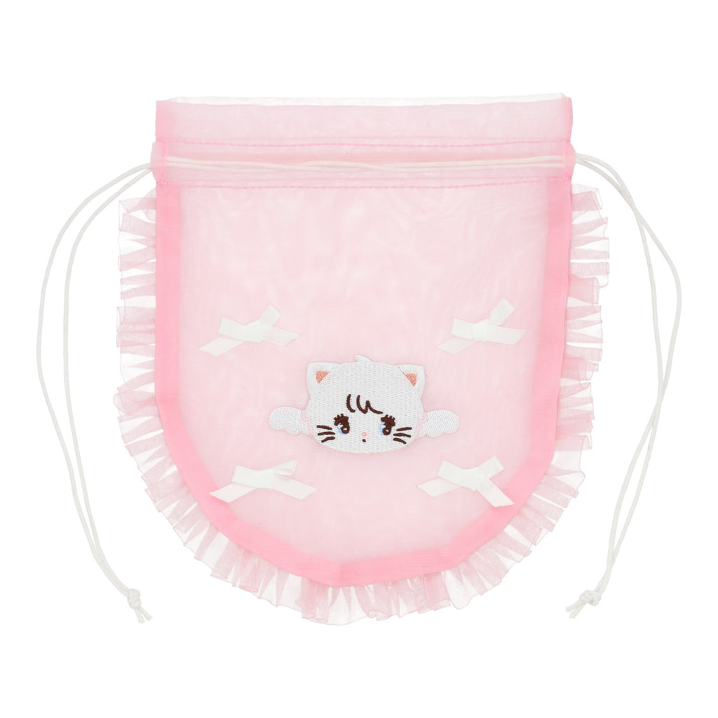 Lil ala mode ラウンド巾着ポーチ（ムース）