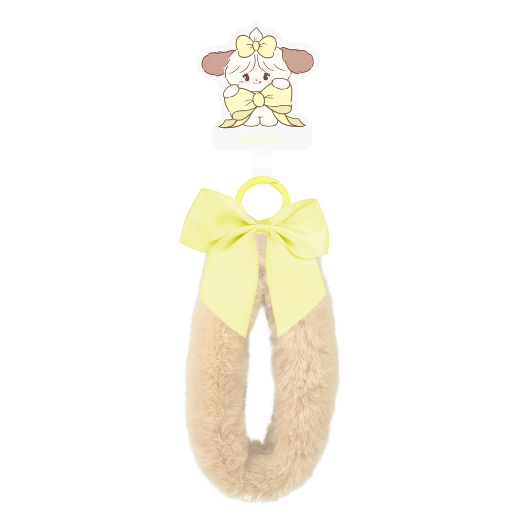 Lil ala mode マルチリングプラスファーハンドストラップ（スフレ）