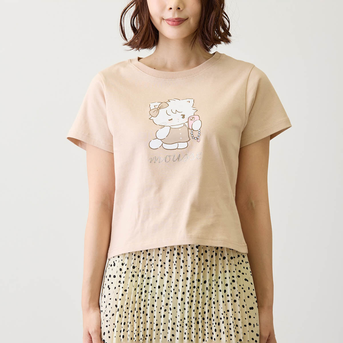 Lil ala mode Tシャツ ムース ピンク