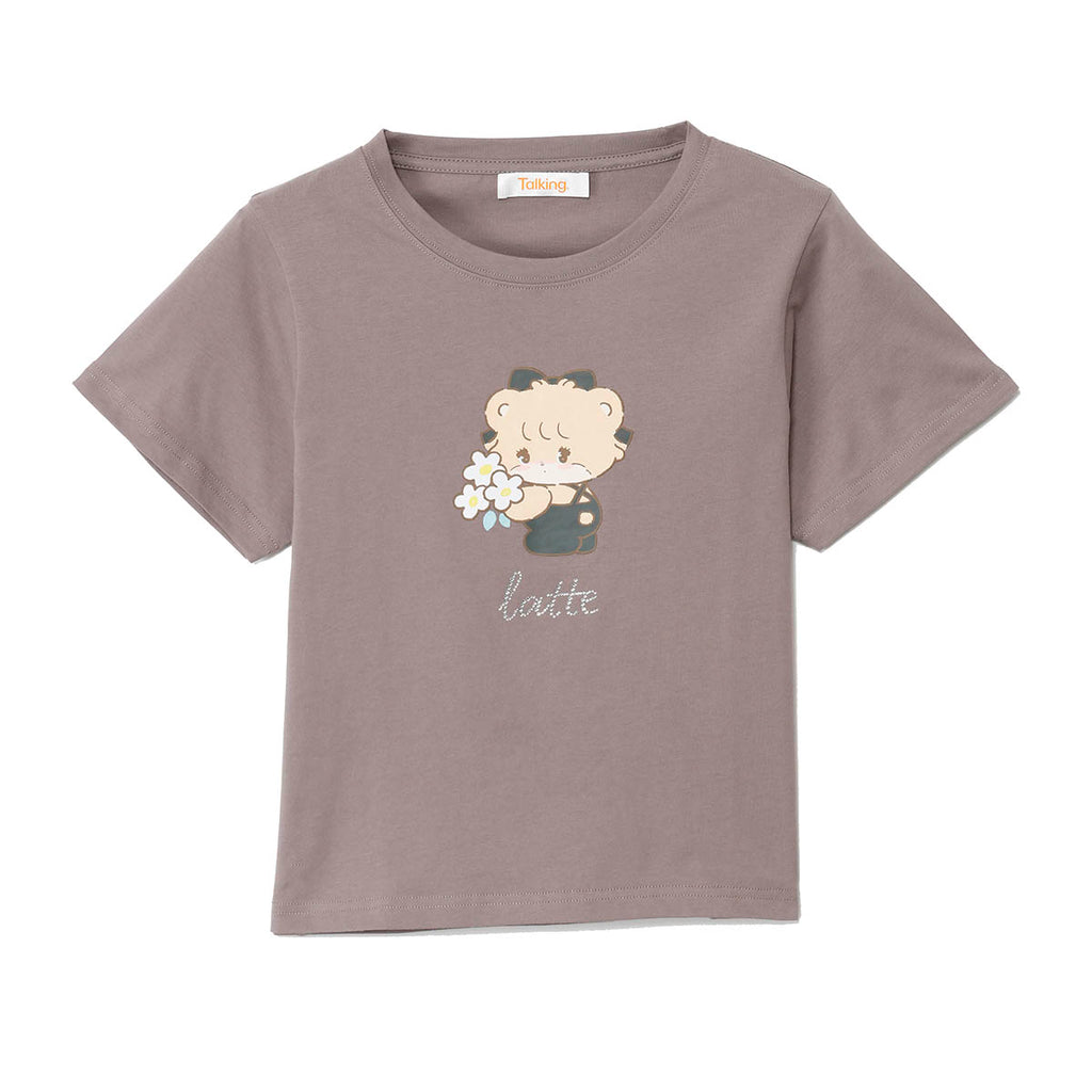 Lil ala mode Tシャツ ラテ グレー