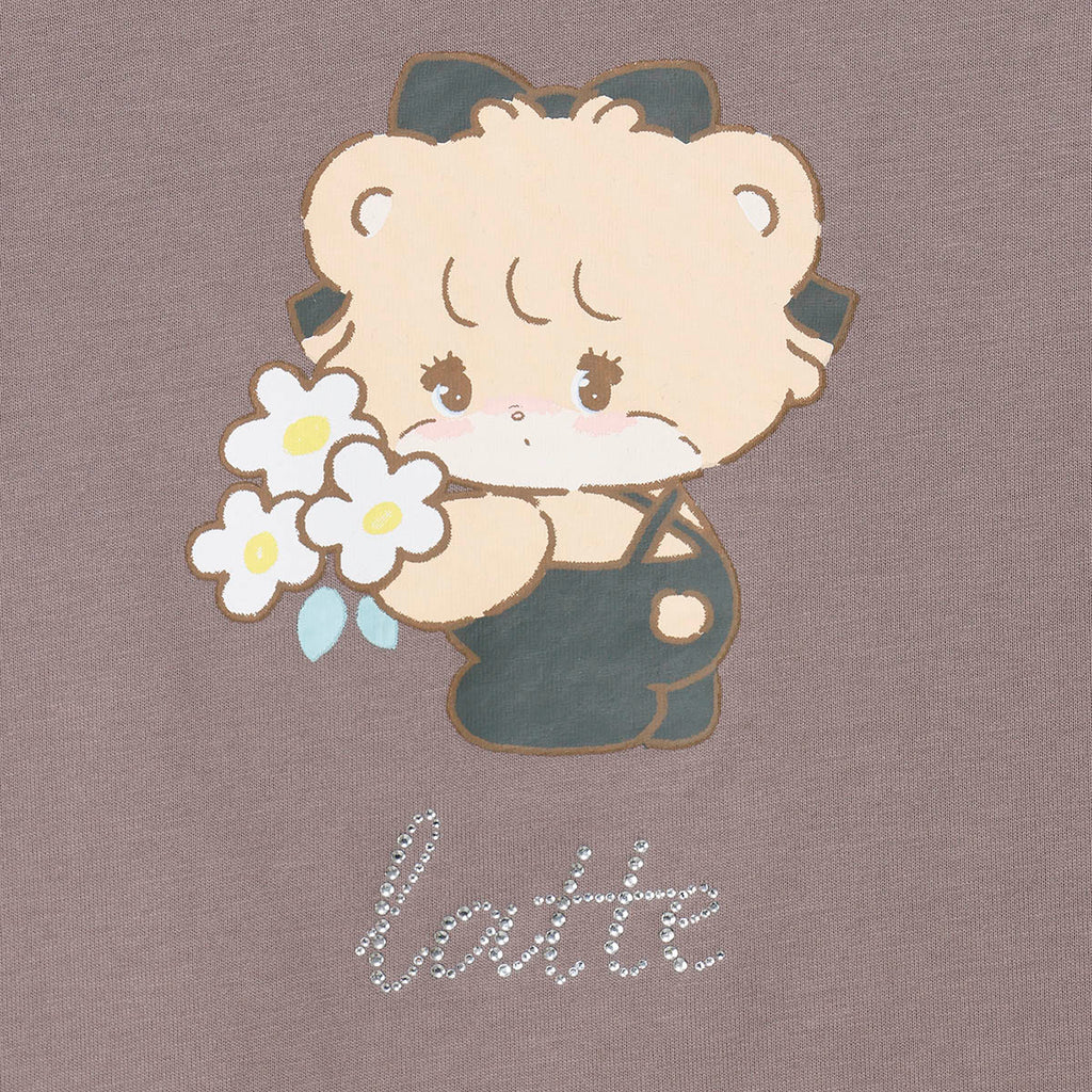 Lil ala mode Tシャツ ラテ グレー