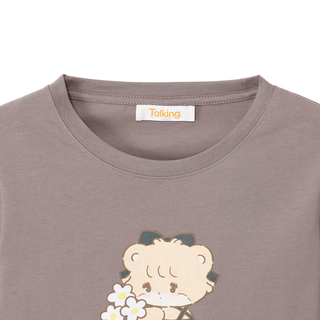 Lil ala mode Tシャツ ラテ グレー