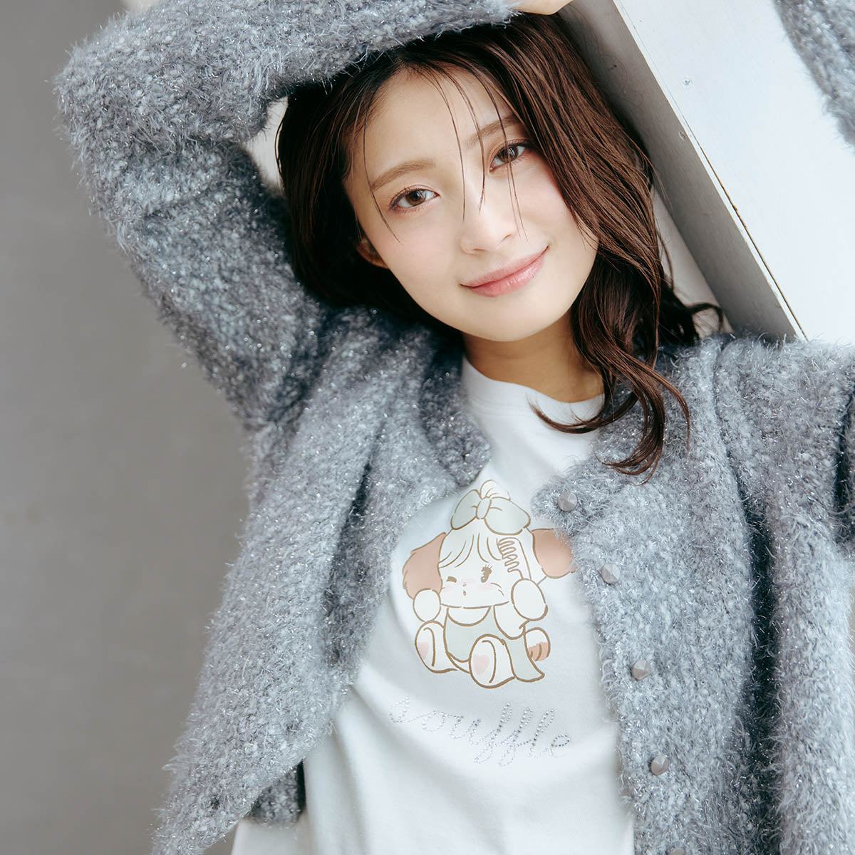 Lil ala mode Tシャツ スフレ ナチュラル