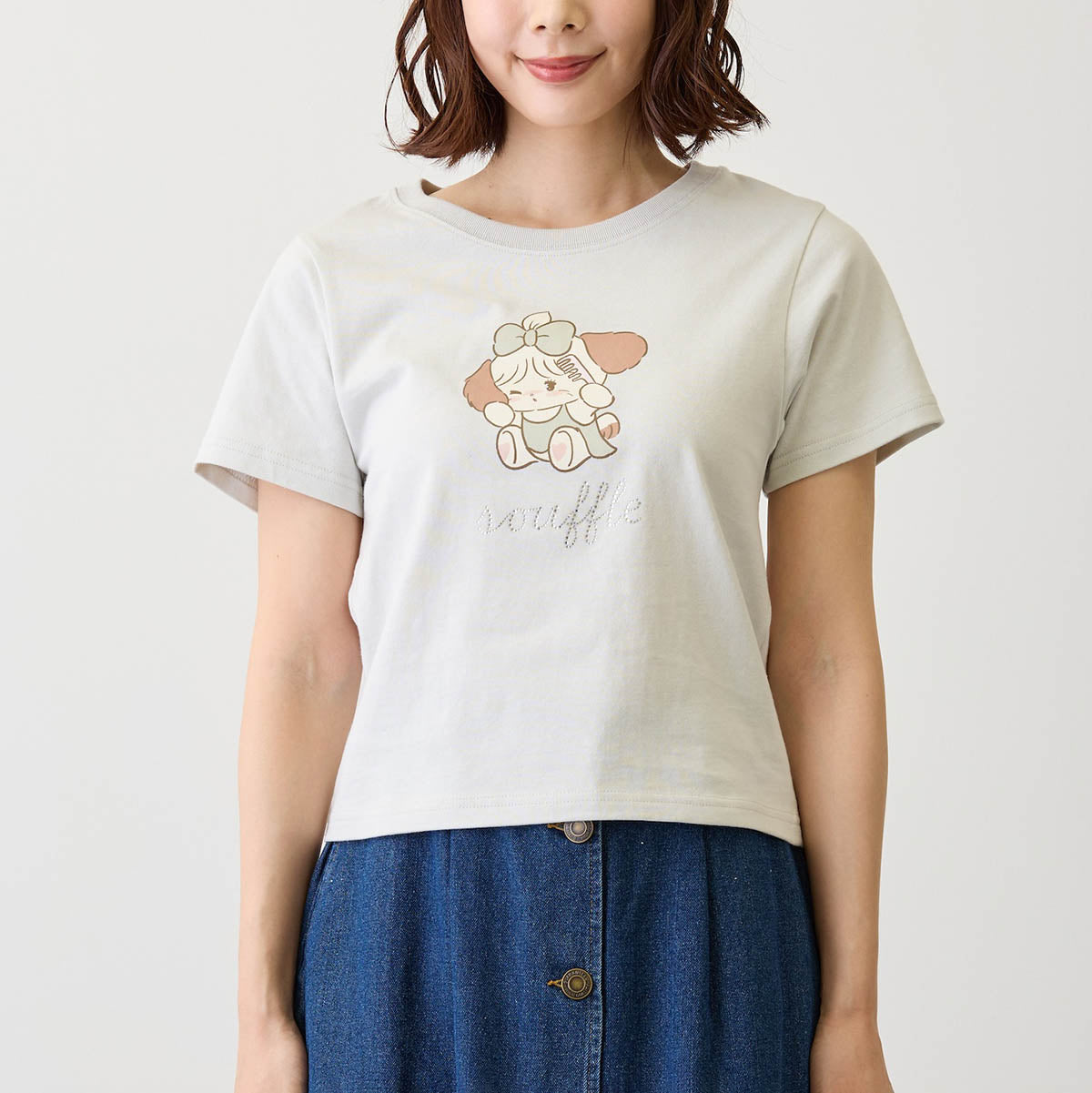 Lil ala mode Tシャツ スフレ ナチュラル