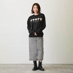 Lil ala mode スウェット ブラックリボン みんな ブラック