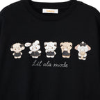 Lil ala mode スウェット ブラックリボン みんな ブラック