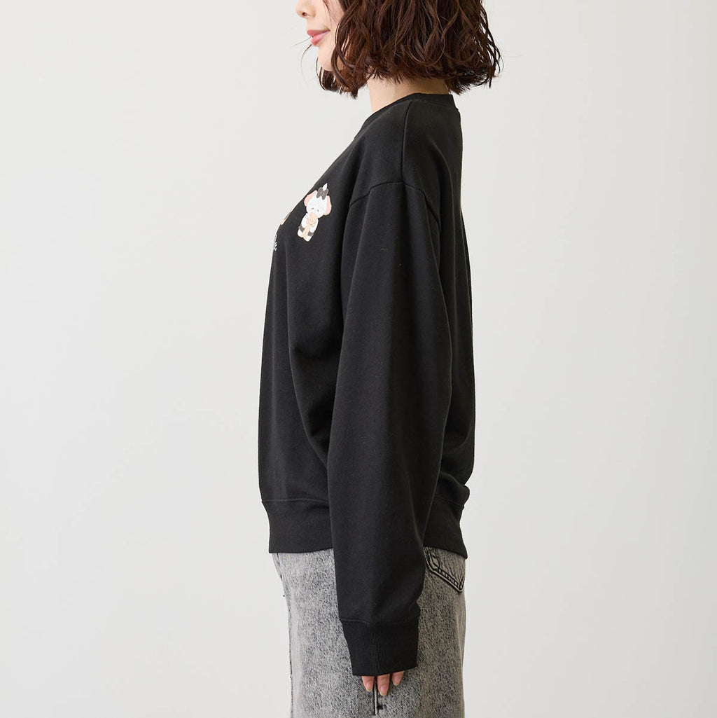 Lil ala mode スウェット ブラックリボン みんな ブラック