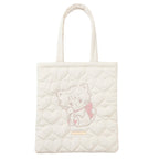 Lil ala mode ハートキルティングトートバッグ ムース ホワイト