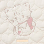 Lil ala mode ハートキルティングトートバッグ ムース ホワイト