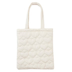 Lil ala mode ハートキルティングトートバッグ ムース ホワイト