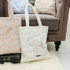 Lil ala mode ハートキルティングトートバッグ ムース ホワイト