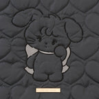 Lil ala mode ハートキルティングトートバッグ キャミー ブラック