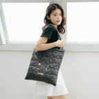 Lil ala mode ハートキルティングトートバッグ キャミー ブラック