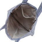 Lil ala mode ハートキルティングトートバッグ ラテ ブルー