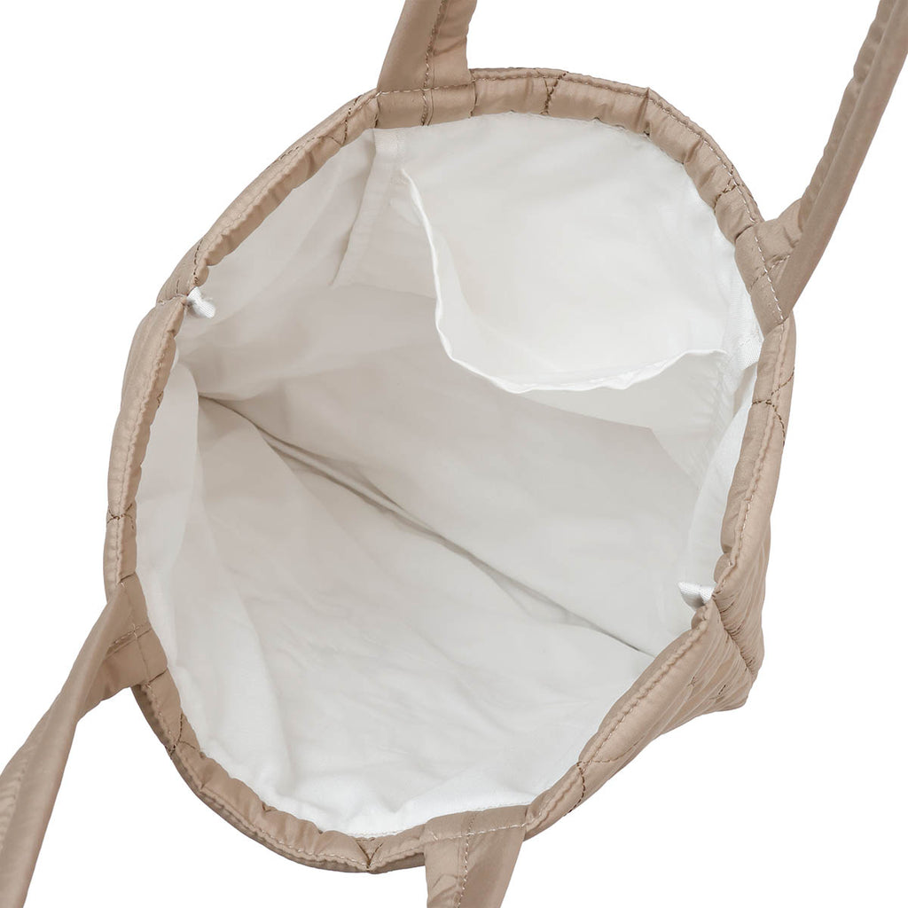 Lil ala mode ハートキルティングトートバッグ スフレ ブラウン