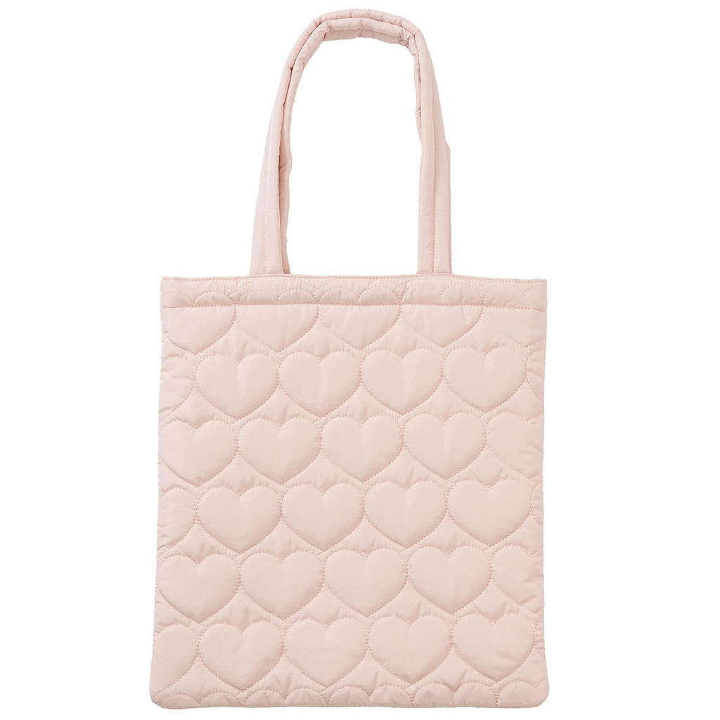 Lil ala mode ハートキルティングトートバッグ ナッツ ピンク